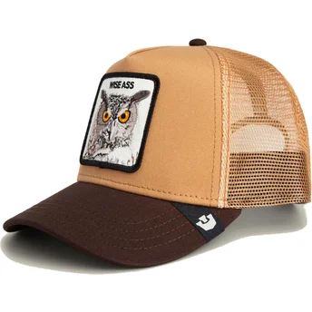 Petten gebogen bruin snapback Wise Ass The Farm van Goorin Bros.