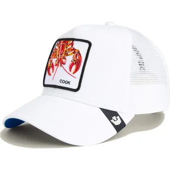 Petten gebogen wit snapback voor kinderen Lemme Cook Mini The Farm van Goorin Bros.