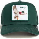 gron-trucker-kasket-til-dreng-med-and-the-lucky-mini-the-farm-fra-goorin-bros