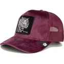 casquette-trucker-grenat-tigre-savage-tiger-velour-the-farm-goorin-bros