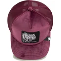 casquette-trucker-grenat-tigre-savage-tiger-velour-the-farm-goorin-bros
