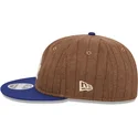 verstellbare-braun-blaue-flachkappe-9fifty-retro-crown-wool-pinstripe-der-los-angeles-dodgers-mlb-von-new-era