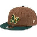 regulowana-czapka-z-daszkiem-brazowo-zielona-9fifty-retro-crown-wool-pinstripe-oakland-athletics-mlb-od-new-era