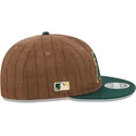 brun-og-gron-justerbar-flad-kasket-9fifty-retro-crown-wool-pinstripe-fra-oakland-athletics-mlb-fra-new-era