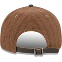 gorra-plana-marron-y-verde-ajustable-9fifty-retro-crown-wool-pinstripe-de-oakland-athletics-mlb-de-new-era