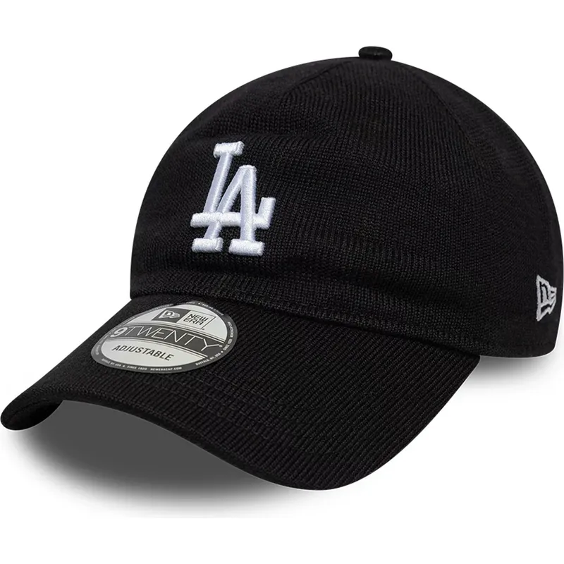 czarna-regulowana-czapka-z-zakrzywionym-daszkiem-9twenty-merino-wool-los-angeles-dodgers-mlb-new-era