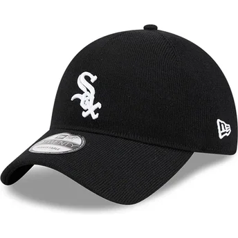 Petten gebogen zwart verstelbare band 9TWENTY Merino Wool van Chicago White Sox MLB van New Era