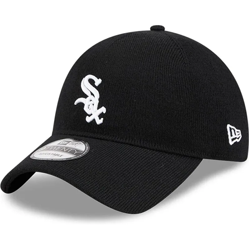 petten-gebogen-zwart-verstelbaar-9twenty-merino-wool-van-chicago-white-sox-mlb-van-new-era