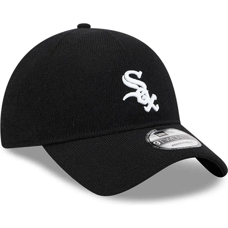 petten-gebogen-zwart-verstelbaar-9twenty-merino-wool-van-chicago-white-sox-mlb-van-new-era