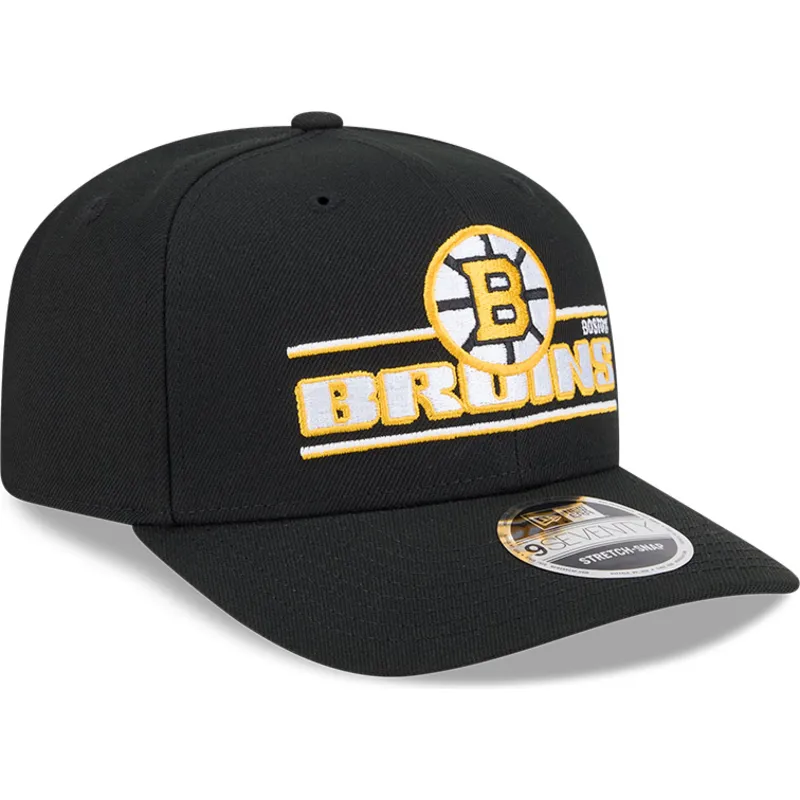 svart-kurvad-keps-snapback-9seventy-stretch-snap-stated-fran-boston-bruins-nhl-av-new-era