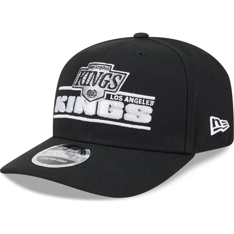 czarna-zakrzywiona-czapka-snapback-9seventy-stretch-snap-stated-los-angeles-kings-nhl-new-era