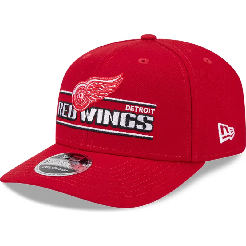 petten-gebogen-rood-snapback-9seventy-stretch-snap-stated-van-detroit-red-wings-nhl-van-new-era