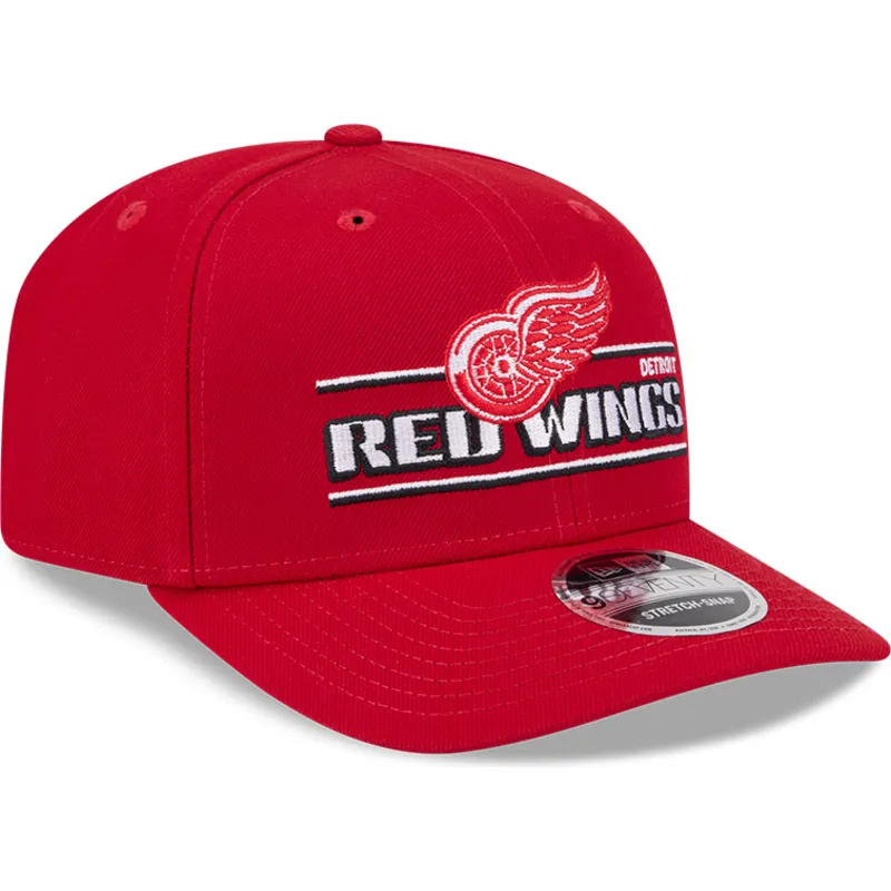 czerwona-czapka-z-zakrzywionym-daszkiem-snapback-9seventy-stretch-snap-stated-detroit-red-wings-nhl-new-era
