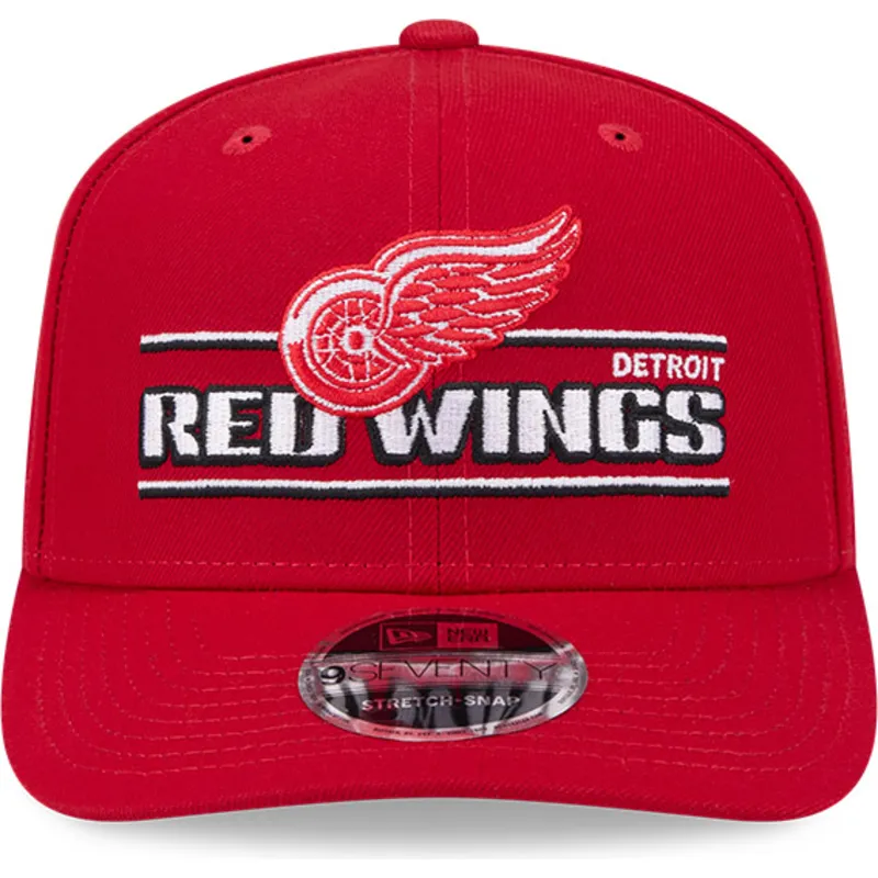 petten-gebogen-rood-snapback-9seventy-stretch-snap-stated-van-detroit-red-wings-nhl-van-new-era
