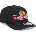 petten-gebogen-zwart-snapback-9seventy-stretch-snap-stated-van-chicago-blackhawks-nhl-van-new-era