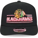 petten-gebogen-zwart-snapback-9seventy-stretch-snap-stated-van-chicago-blackhawks-nhl-van-new-era