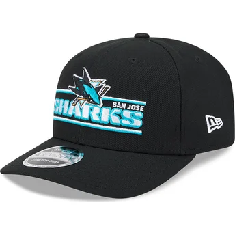 Svart kurvad keps snapback 9SEVENTY Stretch Snap Stated San Jose Sharks NHL från New Era