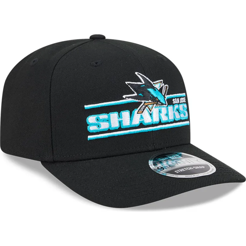 sort-buet-snapback-kasket-9seventy-stretch-snap-stated-fra-san-jose-sharks-nhl-fra-new-era