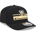 cappellino-nero-curvo-snapback-9seventy-stretch-snap-stated-dei-pittsburgh-penguins-nhl-di-new-era