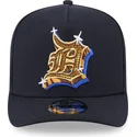marineblaue-gebogene-snapback-kappe-9fifty-a-frame-emblem-der-detroit-tigers-mlb-von-new-era