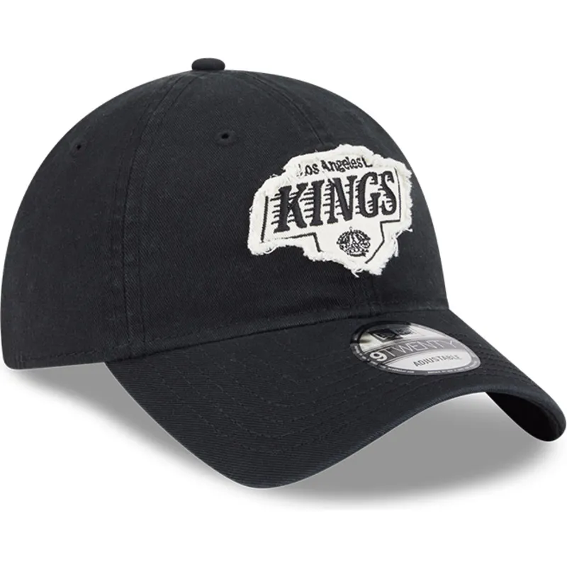 svart-justerbar-kurvad-keps-9twenty-stamp-fran-los-angeles-kings-nhl-av-new-era