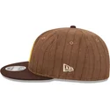 san-diego-padres-mlb-new-era-9fifty-retro-crown-uld-pinstripe-justerbar-brun-fladskygget-kasket