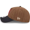 brazowo-granatowa-regulowana-czapka-z-daszkiem-9twenty-a-frame-wool-pinstripe-atlanta-braves-mlb-new-era