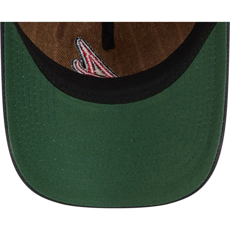 cappellino-curvo-marrone-e-blu-marino-regolabile-9twenty-a-frame-wool-pinstripe-di-atlanta-braves-mlb-di-new-era