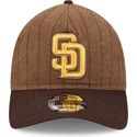 brazowa-regulowana-czapka-z-daszkiem-9twenty-a-frame-wool-pinstripe-san-diego-padres-mlb-new-era
