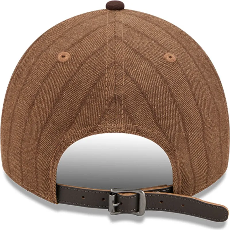 petten-gebogen-bruin-verstelbare-band-9twenty-a-frame-wool-pinstripe-van-san-diego-padres-mlb-van-new-era