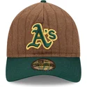 justerbar-9twenty-a-frame-uldnalstribet-brun-og-gron-buet-kasket-fra-oakland-athletics-mlb-fra-new-era