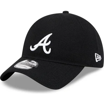 Svart böjd justerbar keps 9TWENTY Merino Wool från Atlanta Braves MLB av New Era
