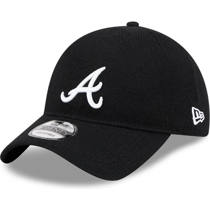petten-gebogen-zwart-verstelbare-band-9twenty-merino-wool-van-atlanta-braves-mlb-van-new-era