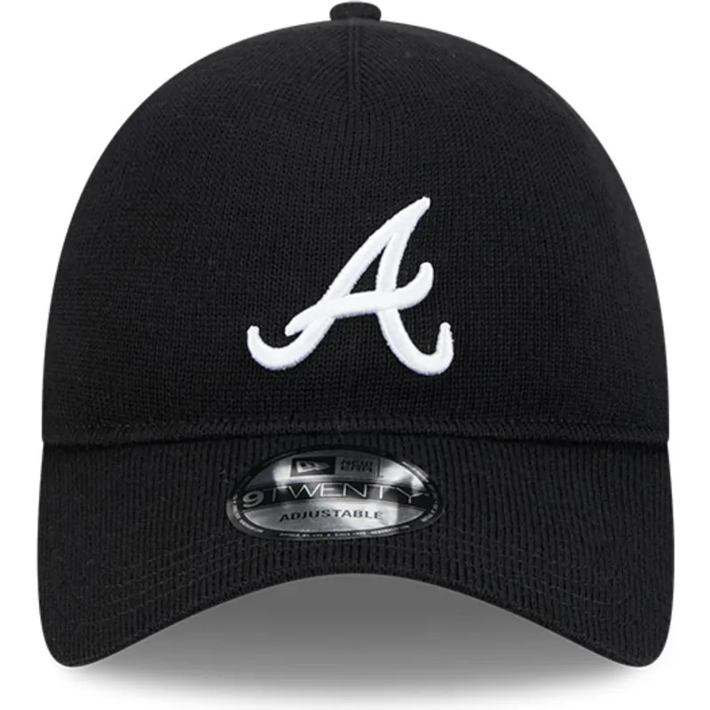 atlanta-braves-mlb-new-era-9twenty-justerbar-sort-buet-kasket-i-merinould
