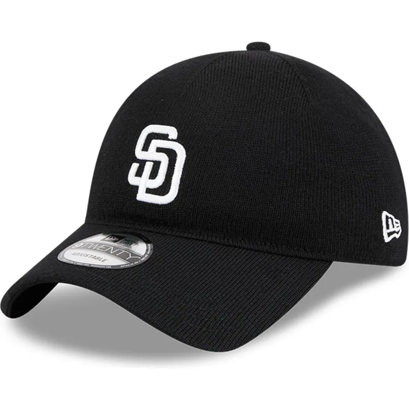 sort-justerbar-buet-kasket-9twenty-merino-wool-fra-san-diego-padres-mlb-fra-new-era