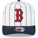 petten-gebogen-wit-snapback-9fifty-a-frame-satin-pinstripe-van-boston-red-sox-mlb-van-new-era