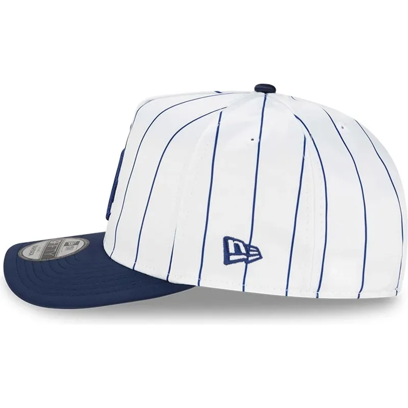 petten-gebogen-wit-snapback-9fifty-a-frame-satin-pinstripe-van-los-angeles-dodgers-mlb-van-new-era