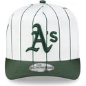 cappello-snapback-bianco-e-verde-9fifty-a-frame-satin-pinstripe-degli-oakland-athletics-mlb-di-new-era