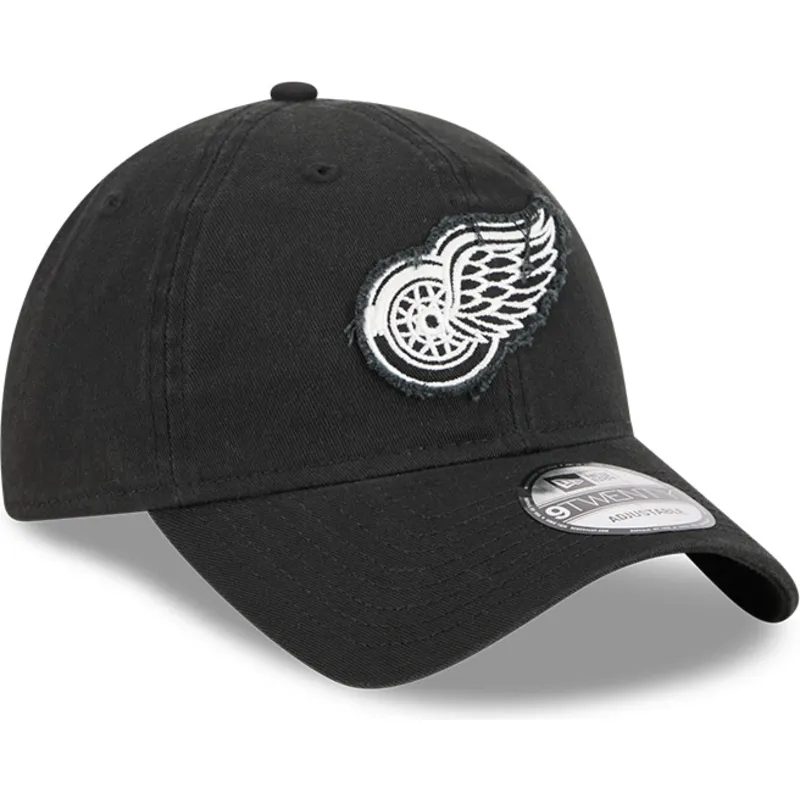 petten-gebogen-zwart-verstelbaar-9twenty-stamp-van-detroit-red-wings-nhl-van-new-era