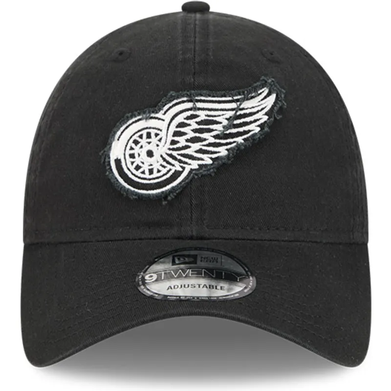petten-gebogen-zwart-verstelbaar-9twenty-stamp-van-detroit-red-wings-nhl-van-new-era