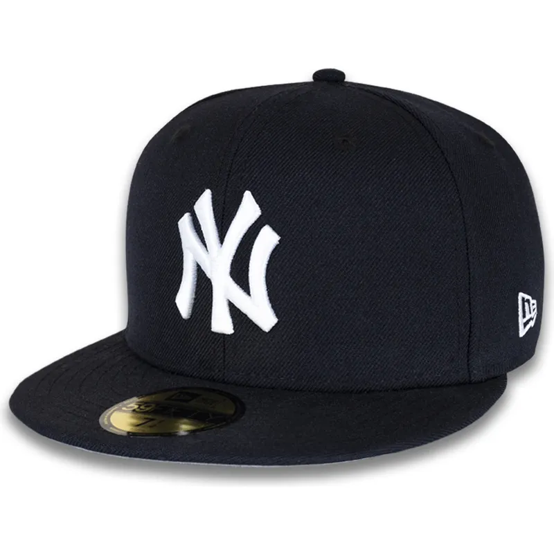 petten-plat-marineblauw-fitted-59fifty-world-series-2009-side-patch-van-new-york-yankees-mlb-van-new-era