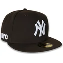 petten-plat-bruin-fitted-59fifty-nyc-side-van-new-york-yankees-mlb-van-new-era