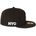 cappello-piatto-marrone-regolabile-59fifty-nyc-side-dei-new-york-yankees-mlb-di-new-era