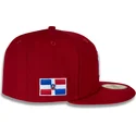 cappello-piatto-rosso-chiuso-59fifty-side-dominican-republic-dei-new-york-yankees-mlb-di-new-era