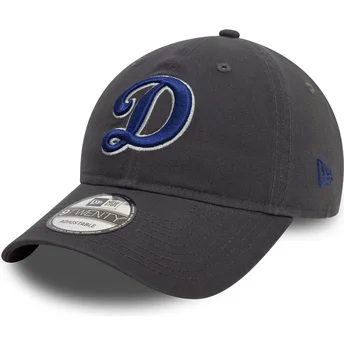 Grå justerbar kurvet kasket 9TWENTY Core Classic fra Los Angeles Dodgers MLB fra New Era