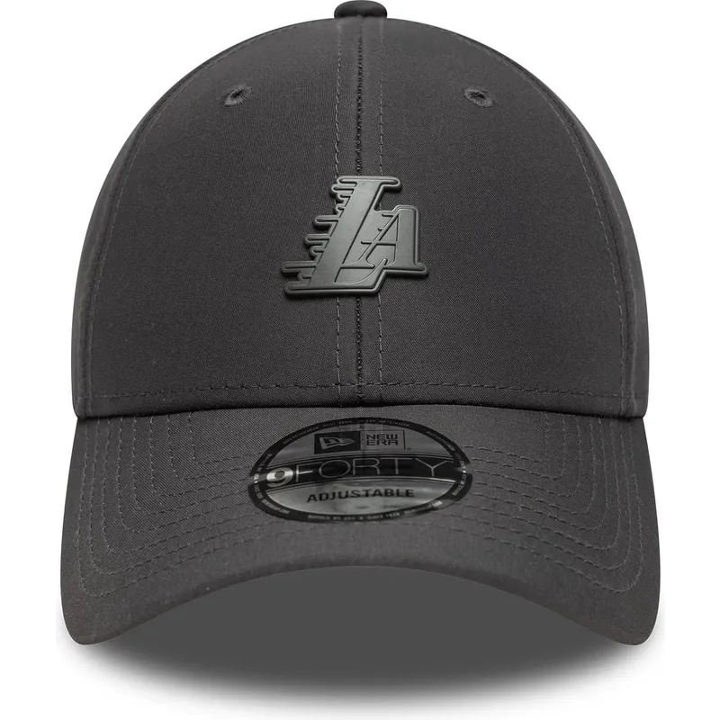 cappellino-visiera-curva-grigio-regolabile-9forty-pin-dei-los-angeles-lakers-nba-di-new-era