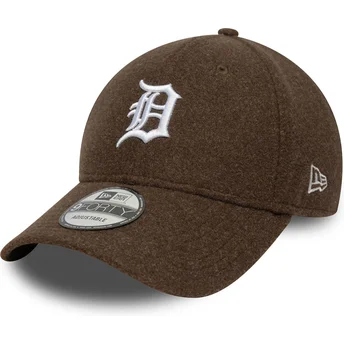 Brązowa zakrzywiona czapka snapback 9FORTY Melton Wool Detroit Tigers MLB New Era