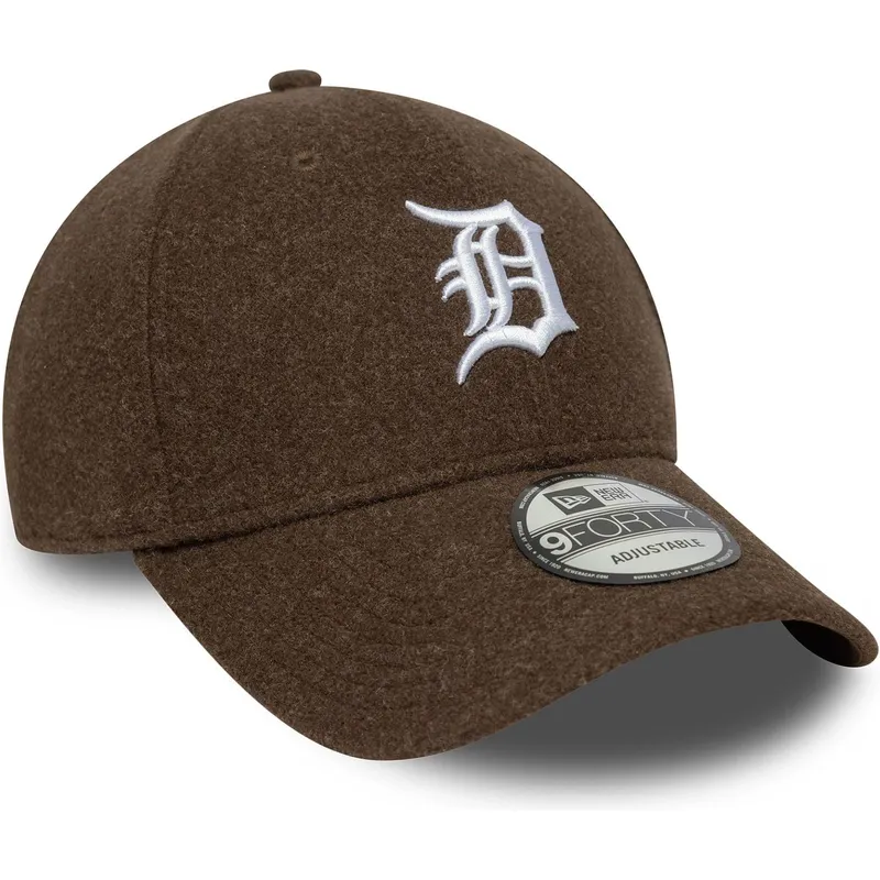 brazowa-zakrzywiona-czapka-snapback-9forty-melton-wool-detroit-tigers-mlb-new-era