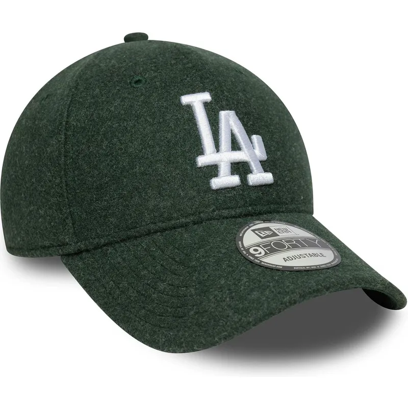 zielona-czapka-z-zakrzywionym-daszkiem-snapback-9forty-melton-wool-los-angeles-dodgers-mlb-new-era