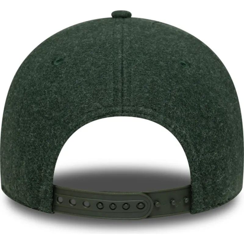 cappellino-con-visiera-curva-verde-snapback-9forty-melton-wool-di-los-angeles-dodgers-mlb-di-new-era